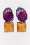 Coloured resin earrings