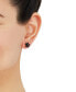 Onyx & Diamond Accent Flower Stud Earrings in 10k Gold