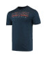ფოტო #2 პროდუქტის Men's Heathered Charcoal, Navy Distressed Virginia Cavaliers Meter T-shirt and Pants Sleep Set