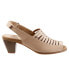 Фото #1 товара Trotters Minnie T1808-163 Womens Beige Leather Strap Heeled Sandals Shoes