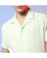 Фото #3 товара Men's Lime Green Self-Design Box Shirt