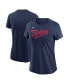 Women's Navy Minnesota Twins 2023 Wordmark T-shirt