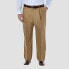 Фото #1 товара Haggar Men's Big & Tall PNIK Classic Fit Pleat Front Casual Pants - British