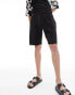 Фото #1 товара Topman oversized plisse short in black