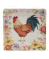 Фото #1 товара Floral Rooster Square Platter 12.5"