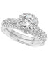 ფოტო #1 პროდუქტის GIA Certified Diamond Halo Bridal Set (1-1/2 ct. t.w.) in 14k White Gold