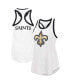 Women's White New Orleans Saints Tater Tank Top