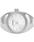 Women's Ring Watch Two-Hand Silver-Tone Stainless Steel Bracelet Watch, 15mm