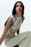 Фото #5 товара Платье миди со сборками без рукавов ZARA