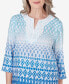 ფოტო #4 პროდუქტის Women's Neptune Beach Ombre Diamond Print Tunic Top