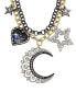 Фото #2 товара Betsey Johnson faux Stone Celestial Bib Necklace