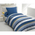 Фото #1 товара HOME PASSION STANIS Mikrofaser-Bettwsche-Set 1 Bettbezug 140 x 200 cm + 1 Kissenbezug 63 x 63 cm Blau