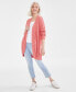 Фото #1 товара Women's Pointelle Open-Front Cardigan, Created for Macy's