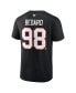Фото #2 товара Men's Connor Bedard Black Chicago Blackhawks 2023 NHL Draft Authentic Stack Player Name and Number T-shirt