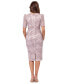 Women's V-Neck Soutache Lace Sheath Dress