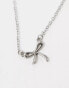 Фото #3 товара Lost Souls stainless steel bow pendant necklace in silver