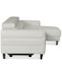 Фото #2 товара Silvanah 3-Pc. Leather Sectional with Storage Chaise and 1 Power Recliner, Created for Macy's