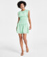 Фото #1 товара Women's Gathered Smocked Sleeveless Mini Dress, Created for Macy's
