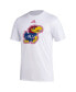 Фото #2 товара Men's White Kansas Jayhawks Pregame AEROREADY T-shirt