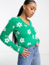 Фото #1 товара Hollister floral print cardigan in green
