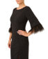 Фото #3 товара Women's Faux-Feather-Trim Glitter-Knit Dess