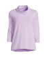 ფოტო #2 პროდუქტის Plus Size 3/4 Sleeve Light Weight Jersey Cowl Neck Top