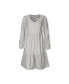 Women's Organic Cotton Long Sleeve Tiered Empire Flannel Dress