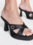 Tammy Girl heart embellished heeled sandals in black