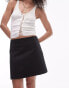 Фото #1 товара Topshop linen pelmet mini skirt in black