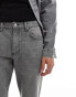 ASOS DESIGN tapered fit jeans in washed grey - GREY