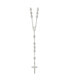ფოტო #1 პროდუქტის Sterling Silver Polished Rosary Pendant Necklace 26"