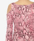 ფოტო #8 პროდუქტის Women's Snake Print Cold Shoulder Tunic