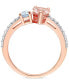 Фото #4 товара Morganite (1-1/6 ct. t.w.), Aquamarine (3/8 ct. t.w.) & White Topaz (3/8 ct. t.w.) Ring in 10k Rose Gold