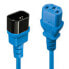 Фото #5 товара Lindy 1m C14 to C13 Extension Cable - blue - 1 m - C14 coupler - C13 coupler