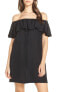 Фото #1 товара Tommy Bahama Women Off the Shoulder Cover-Up Dress Black, Size Medium