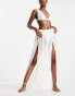 Threadbare maxi beach skirt in white