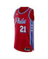 ფოტო #3 პროდუქტის Men's Joel Embiid Red Philadelphia 76ers 2022/23 Authentic Jersey - Statement Edition