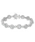 ფოტო #1 პროდუქტის Fine Silver Plated Cubic Zirconia Circle Link Bracelet