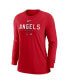 Фото #3 товара Women's Red Los Angeles Angels Authentic Collection Legend Performance Long Sleeve T-shirt