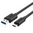 Фото #6 товара Кабель USB UNITEK Y-C474BK - 1 м - USB A - USB C - USB 3.2 Gen 1 (3.1 Gen 1) - 5000 Mбит/с - Черный