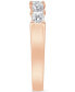 Фото #3 товара Diamond Princess Five Stone Band (1 ct. t.w.) in 14k Rose Gold