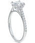 ფოტო #3 პროდუქტის Diamond Oval-Cut Cathedral Solitaire & Pavé Engagement Ring (7/8 ct. t.w.) in 14k White Gold