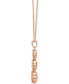 ფოტო #2 პროდუქტის Nude Diamond Triple Flower Pendant Adjustable 20" Pendant Necklace (1 ct. t.w.) in 14k Rose Gold