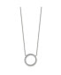 ფოტო #1 პროდუქტის CZ Open Circle 17 inch Cable Chain Necklace