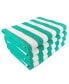 Фото #1 товара California Cabana Beach Towel (4 Pack, 30x70 in.), Striped, Soft Ringspun Cotton, Oversized Cabana Pool Towel