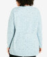 ფოტო #2 პროდუქტის Plus Size Neppy V-neck Sweater