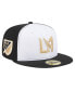 Фото #1 товара Men's White, Black LAFC 2024 Kick Off Collection 59FIFTY Fitted Hat
