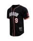 ფოტო #2 პროდუქტის Men's Joe Burrow Black Cincinnati Bengals Mesh Baseball Button-Up T-shirt