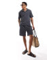 Pull&Bear knitted polo co-ord in dark grey DUNKELGRAU, S - фото #4