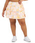 Фото #1 товара Plus Size Dreamy Bubble-Printed Tiered Flounce Pull-On Skort, Created for Macy's